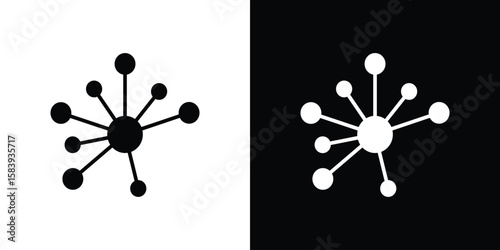 Hub icon glyphs vectors. Web flat pack.