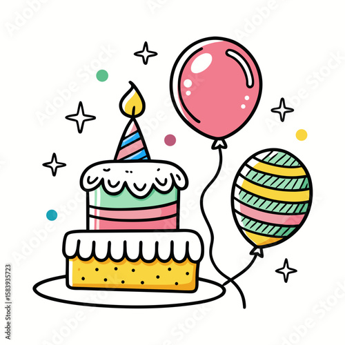 birthday cake with candles