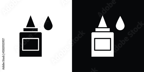 Glue icon glyphs vectors. Web flat pack.
