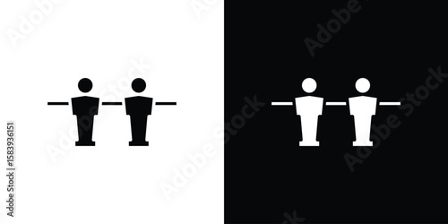 Foosball icon glyphs vectors. Web flat pack.
