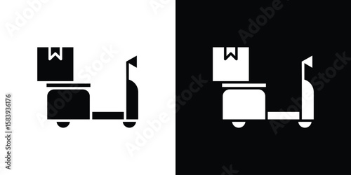 Food delivery icon glyphs vectors. Web flat pack.