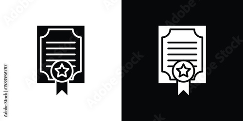 Diploma icon glyphs vectors. Web flat pack.