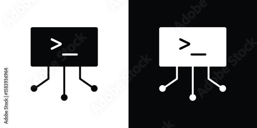 DOS icon glyphs vectors. Web flat pack.
