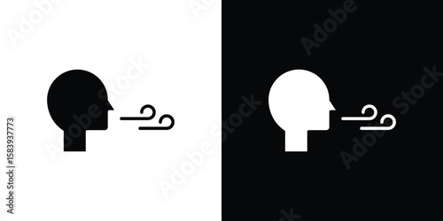 Breath icon glyphs vectors. Web flat pack.