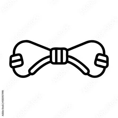 Vector icon of a sports resistance band for fitness training, transparent background