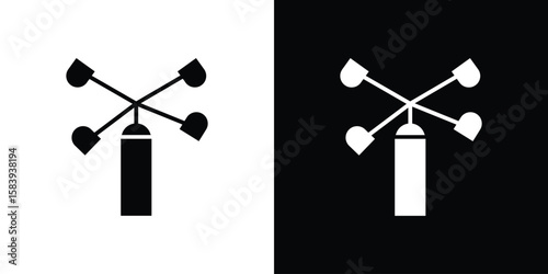 Anemometer icon glyphs vectors. Web flat pack.