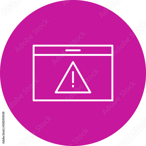 Error Vector Pink Circle  Icon Design
