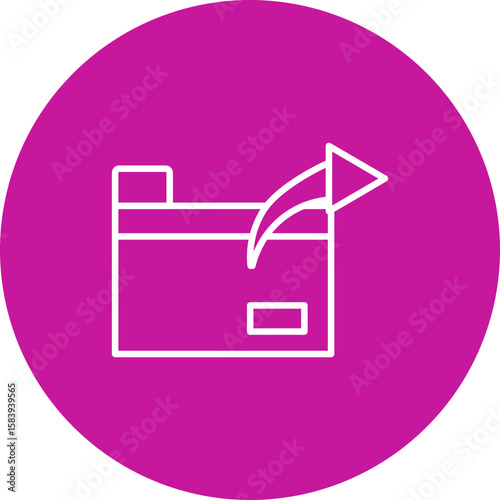 File Sharing Vector Pink Circle  Icon Design