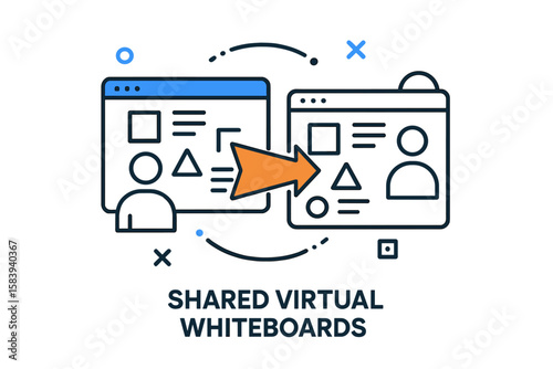 Collaborative efforts using shared virtual whiteboards enhance teamwork and creativity in digital environments