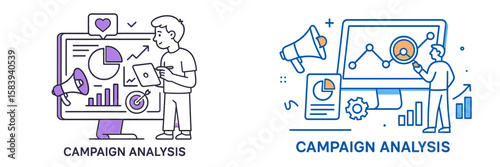Detailed campaign analysis with visualization and performance metrics in a workspace environment
