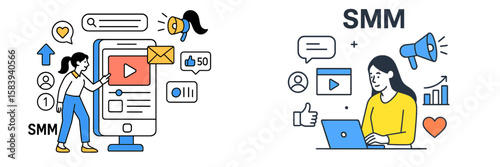 Engaging in social media marketing strategies for business growth and audience interaction right through a smartphone