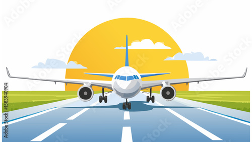 airplane on the runway