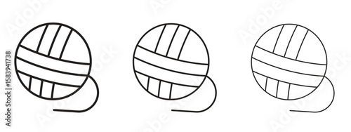 Wool ball icon for Website or Apps Elements, Logo. Pixel vector graphics
