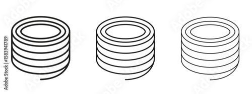 Wire coil icon for Website or Apps Elements, Logo. Pixel vector graphics