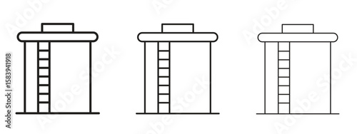 Water tank icon for Website or Apps Elements, Logo. Pixel vector graphics