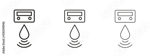 Water sensor icon for Website or Apps Elements, Logo. Pixel vector graphics