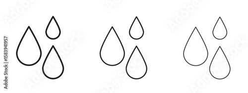 Water drop icon for Website or Apps Elements, Logo. Pixel vector graphics