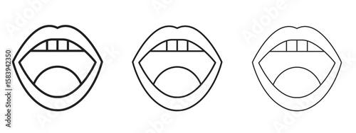 Tonsillitis icon for Website or Apps Elements, Logo. Pixel vector graphics