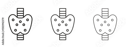 Thyroid icon for Website or Apps Elements, Logo. Pixel vector graphics