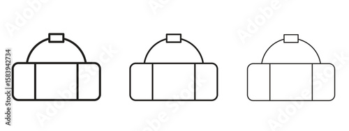 Sports bag icon for Website or Apps Elements, Logo. Pixel vector graphics