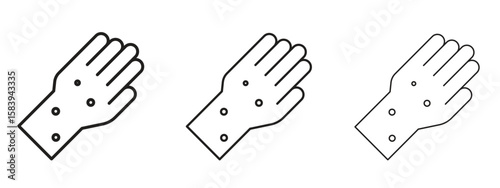 Rash hand icon for Website or Apps Elements, Logo. Pixel vector graphics