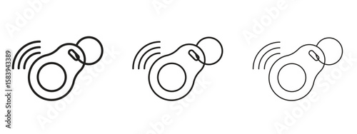 RFID key tag icon for Website or Apps Elements, Logo. Pixel vector graphics