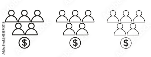 Ponzi scheme icon for Website or Apps Elements, Logo. Pixel vector graphics