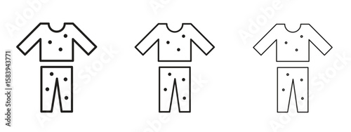 Pijama icon for Website or Apps Elements, Logo. Pixel vector graphics