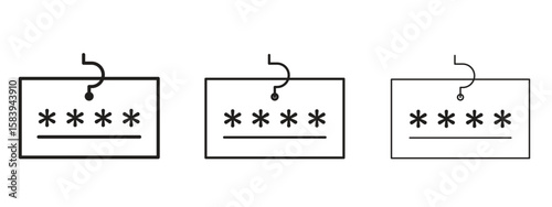 Password phishing icon for Website or Apps Elements, Logo. Pixel vector graphics