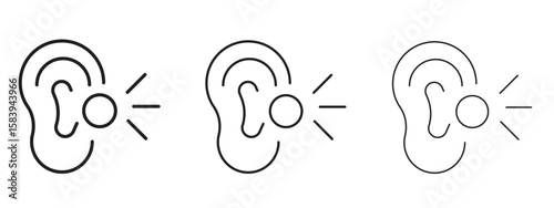 Otitis icon for Website or Apps Elements, Logo. Pixel vector graphics
