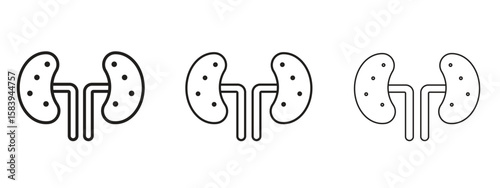 Kidney disease icon for Website or Apps Elements, Logo. Pixel vector graphics