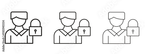 Guarantor icon for Website or Apps Elements, Logo. Pixel vector graphics