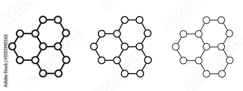 Graphene icon for Website or Apps Elements, Logo. Pixel vector graphics
