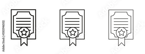 Diploma icon for Website or Apps Elements, Logo. Pixel vector graphics