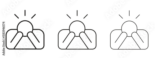 Depression icon for Website or Apps Elements, Logo. Pixel vector graphics