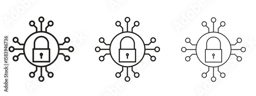 Cyber security icon for Website or Apps Elements, Logo. Pixel vector graphics