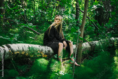 Woman in forest