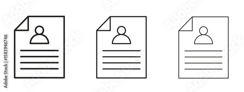 Curriculum icon for Website or Apps Elements, Logo. Pixel vector graphics