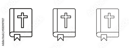 Bible icon for Website or Apps Elements, Logo. Pixel vector graphics