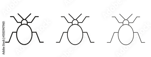 Bedbug icon for Website or Apps Elements, Logo. Pixel vector graphics