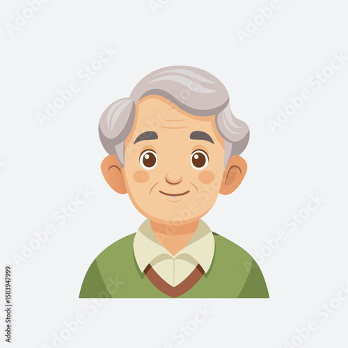 A elderly man illustrations vector art  file