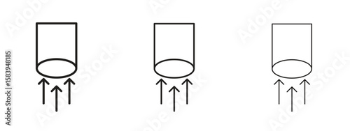 Air suction icon for Website or Apps Elements, Logo. Pixel vector graphics