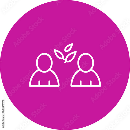 Eco Activist  Vector Pink Circle Icon Design