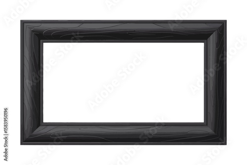 Elegant charcoal frame with a wood grain texture, suitable for showcasing art or photographs in a refined way.