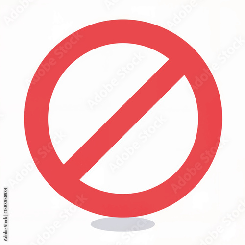 Free Download Red prohibition sign with white background in flat design   - GFXLoad