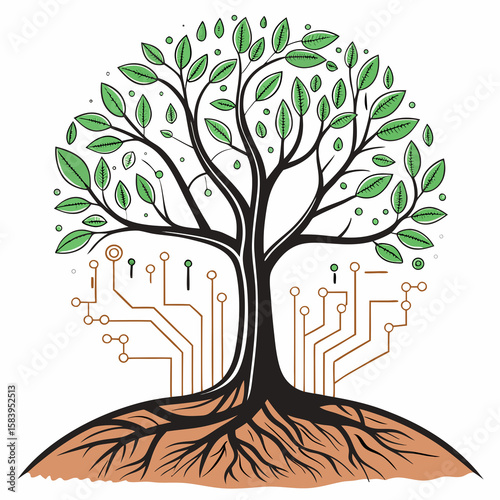 Sustainability and cloud tech combined — perfect for eco-tech, IT, and green innovation apps. 