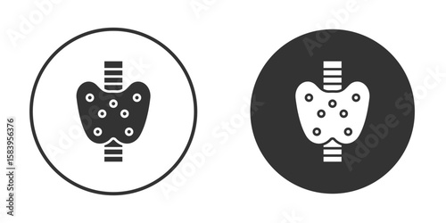 Thyroid icon simple solid style concept. Clipart vectors