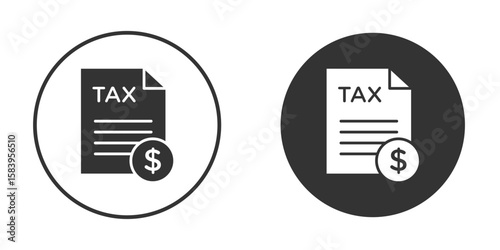 Taxes icon simple solid style concept. Clipart vectors