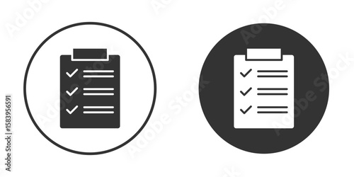 Survey icon simple solid style concept. Clipart vectors