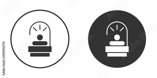 Solarium icon simple solid style concept. Clipart vectors
